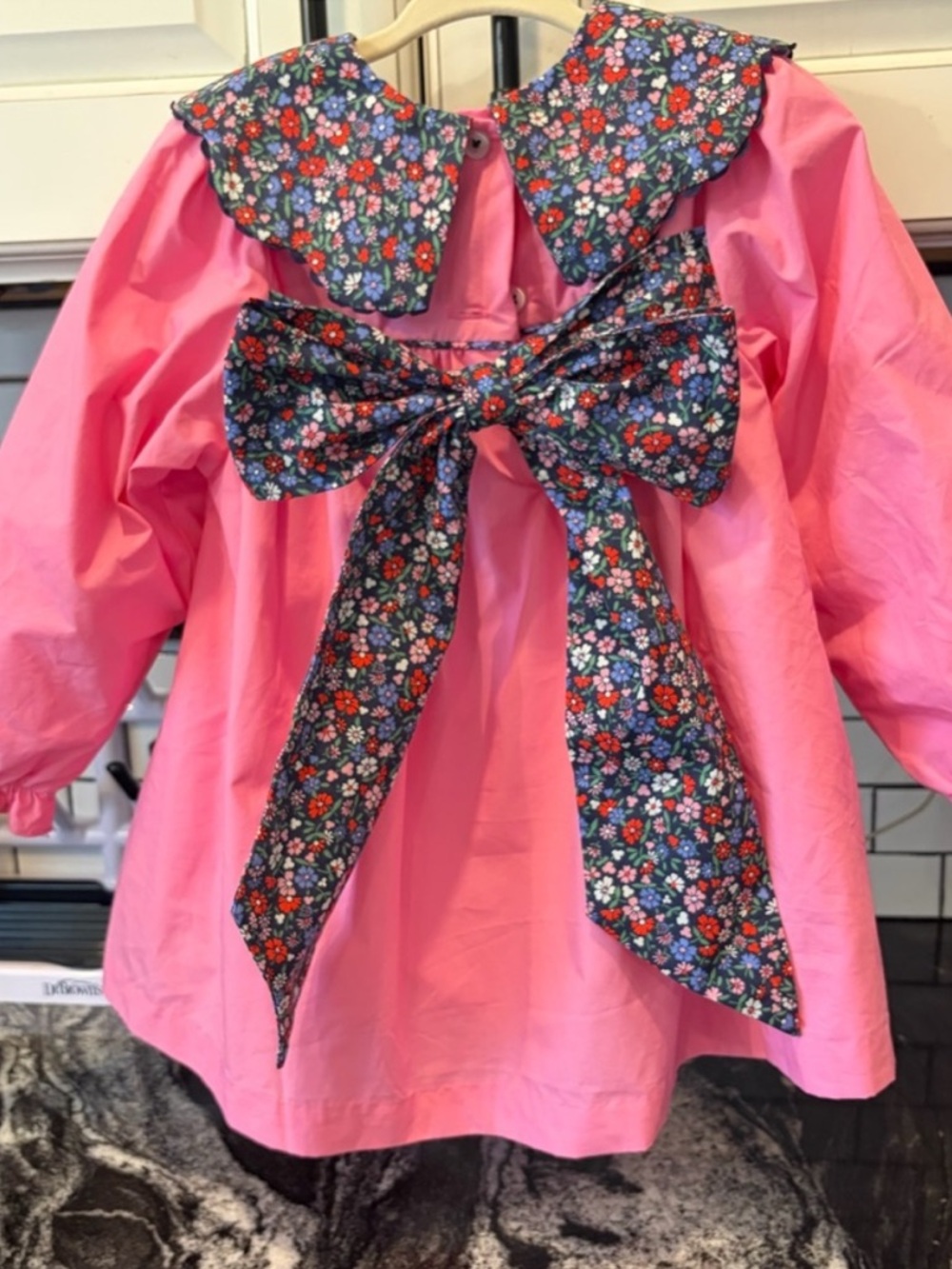 Beaufort Bonnet Hamptons Hot Pink with Fairfax Farm Floral Bow Formal Toddler 2T - Picture 10 of 11